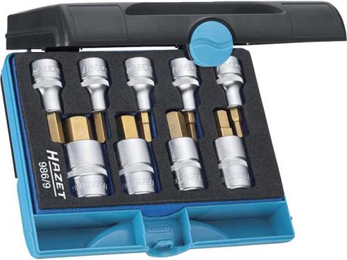Insexhylssats 5-17 mm 9 st Hazet TiN
