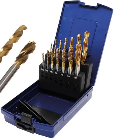 Maskingängtappsats M3-M12 14 delar HSS-TiN BGS