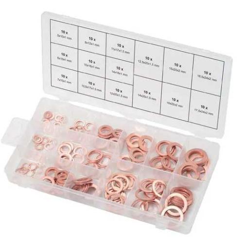 Koppartätningsringar M5-M17,5 150 st KS Tools