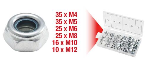 Låsmuttersats M4-M12 146 st KS Tools