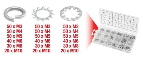 Fjäder/taggbricksats M3-M10 720 st KS Tools