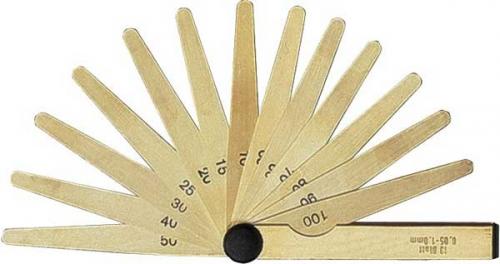Bladmått 0,05-1 mm 20 st mässing Format