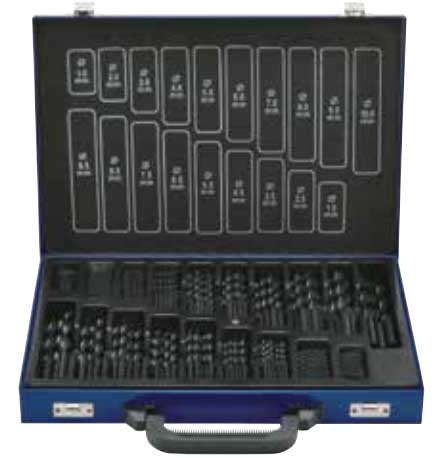 Spiralborrsats 1-10 mm 170 st HSS valsade Fortis