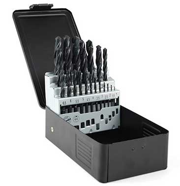 Spiralborrsats 1-13 mm 25 st HSS valsade Fortis