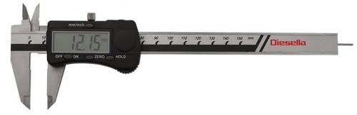 Digitalt skjutmått 0-150 mm Diesella runt djupmått
