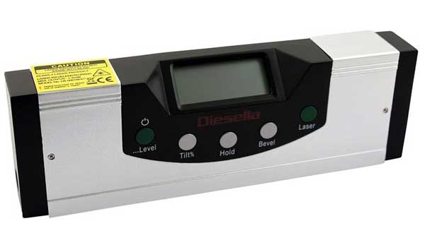 Digital vinkelmätare/vattenpass 150 mm laser Diesella