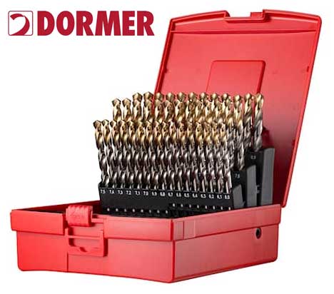 Spiralborrsats 6-10 mm 41 st HSS-TiN slipade Dormer