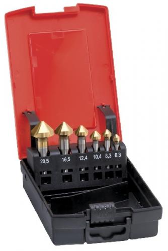 Försänkarsats 90° 5 st 6,3-25 mm HSS TiN Format