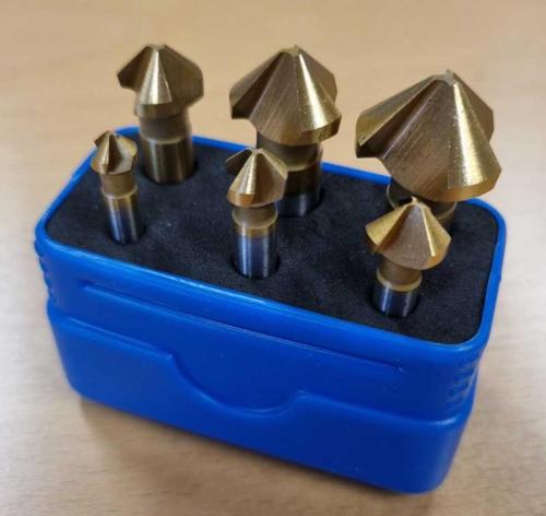 Försänkarsats 90° 6 st 6,3-20,5 mm HSS TiN