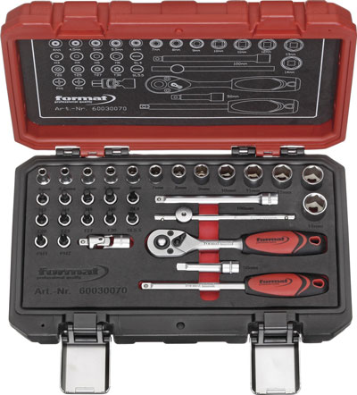 Hylsnyckelsats 1/4'' 31 delar Format