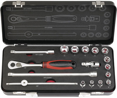 Hylsnyckelsats 3/8'' 17 delar Format