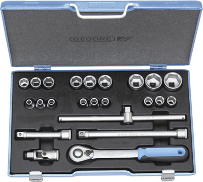 Hylsnyckelsats 1/2" 23 delar Gedore