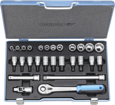 Hylsnyckelsats 1/2" 27 delar Gedore