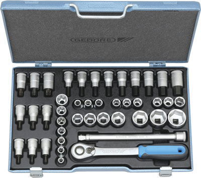 Hylsnyckelsats 1/2" 42 delar Gedore
