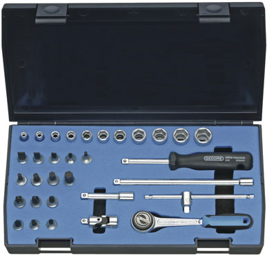 Hylsnyckelsats 1/4'' 32 delar Gedore