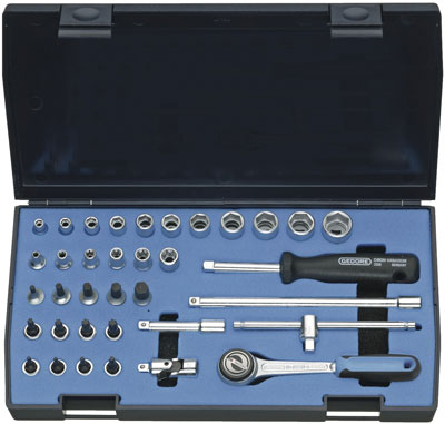 Hylsnyckelsats 1/4'' 36 delar Gedore