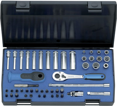 Hylsnyckelsats 1/4" 49 delar Gedore