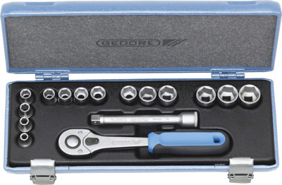 Hylsnyckelsats 3/8'' 16 delar Gedore