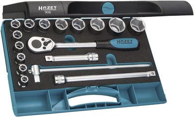 Hylsnyckelsats 1/2" 17 delar Hazet