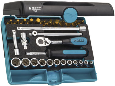 Hylsnyckelsats 1/4'' 30 delar TiN Hazet