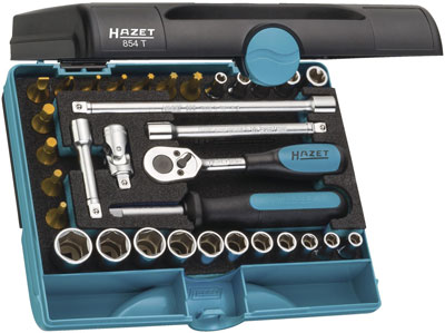 Hylsnyckelsats 1/4'' 33 delar TiN Hazet