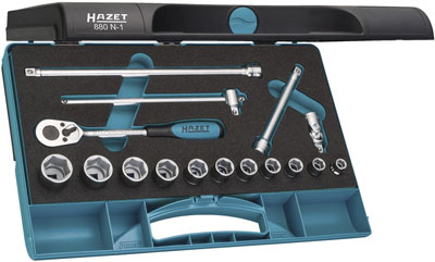 Hylsnyckelsats 3/8'' 16 delar Hazet