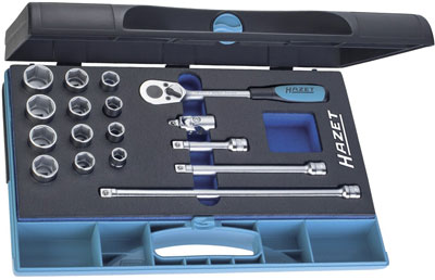 Hylsnyckelsats 3/8'' 17 delar Hazet