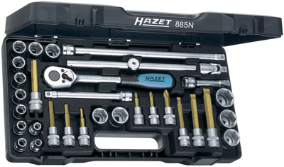 Hylsnyckelsats 3/8'' 32 delar Hazet