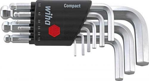 Insexnyckelsats 1,5-10 mm 9 st Wiha med kula kort