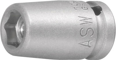 Krafthylsa magnetisk 08 mm 1/4", ASW