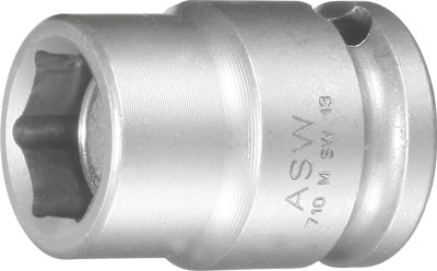 Krafthylsa magnetisk 13 mm 3/8", ASW