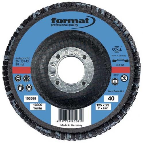 Lamellslipskiva 115 mm korn 40 Zirkon Format