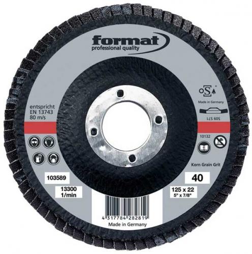 Lamellslipskiva 180 mm korn 40 Zirkon Format