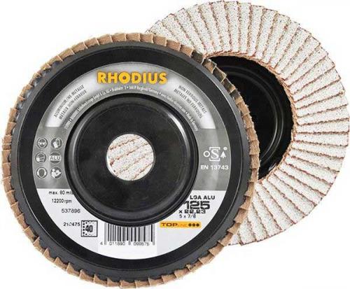 Lamellslipskiva 125 mm korn 40 Alu Rhodius