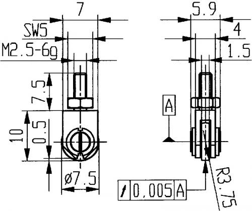 Mätspets med rulle stål Käfer