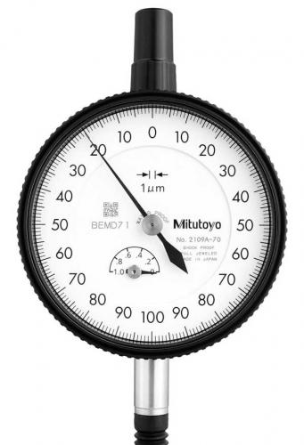Indikatorklocka 0-1 mm Mitutoyo stötskyddad med fästöra IP64