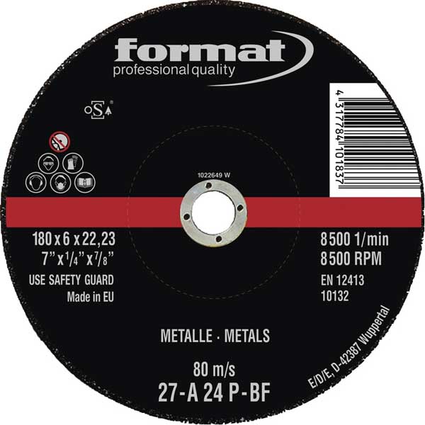 Navrondell 115 x 6 mm Format stål