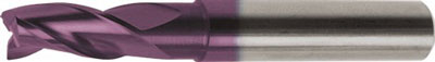 Pinnfräs HM 16 mm lång 3-skär Uni TiAIN Weldon Format