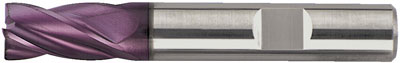 Pinnfräs HM 08 mm kort 4-skär Uni TiAIN Weldon Format