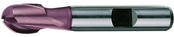 Pinnfräs 09 mm HSS-Co8-TiAIN kort fullradie Format