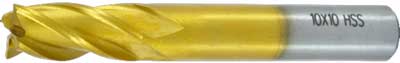 Pinnfräs 03 mm kort 4-skärig HSS-TiN
