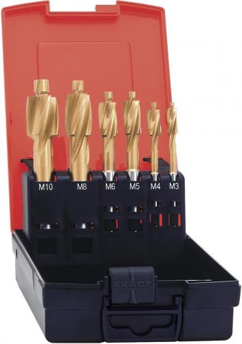 Planförsänkarsats HSS M3-M10 genomgångshål fin Format TiN