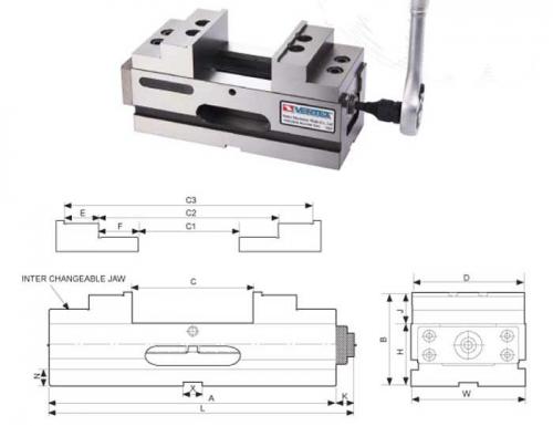 Självcentrerande maskinskruvstycke 060 mm VCV Vertex