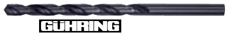 Spiralborr långa HSS 01 mm Gühring