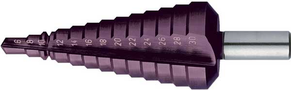 Stegborr 04-12 mm HSS TiAIN Format