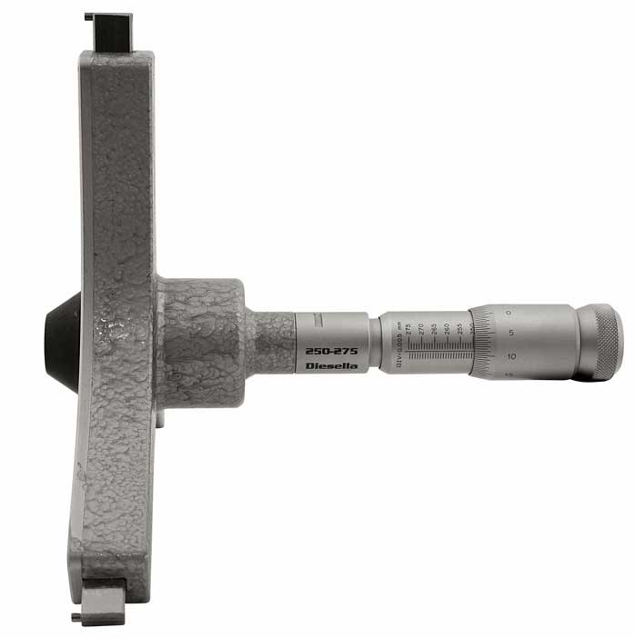 Trepunktsmikrometer 250-275 mm Diesella utan kontrollring
