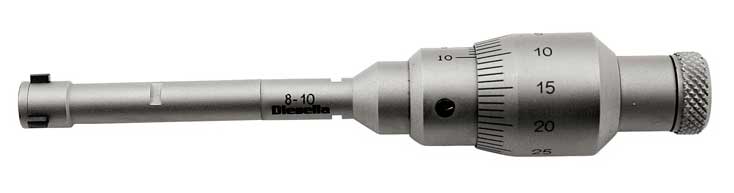 Trepunktsmikrometer 006-8 mm Diesella utan kontrollring