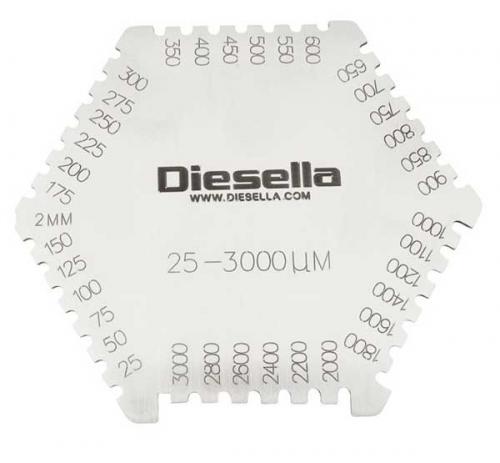 Våtfilmskam mm stål Diesella