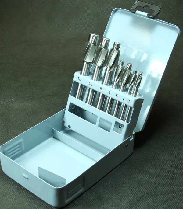 Planförsänkarsats HSS M3-M12 genomgångshål grov