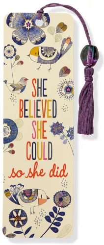 Beaded Bookmark SHE BELIEVED SHE COULD